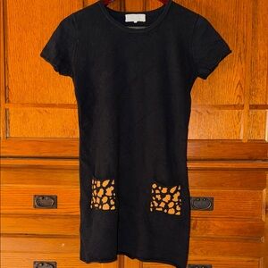 Marie Sixtine Wool Blend Mini Shift Dress Leopard Cheetah Paris France Boutique